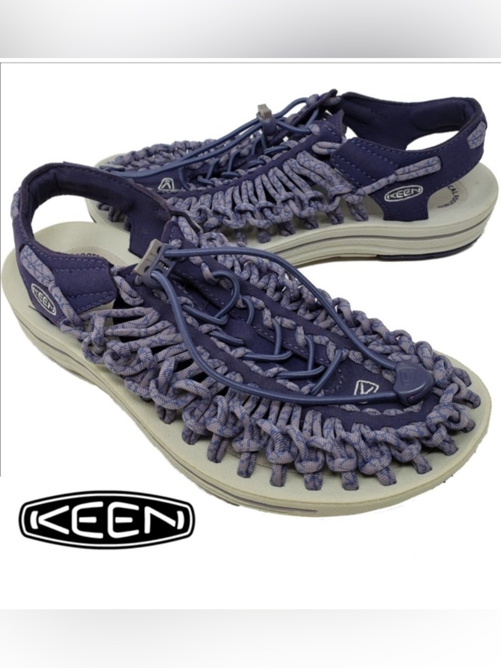 Keen Uneek Sport Sandals Womens US 6.5 Lavender Two Cord Comfort - Picture 2 of 9